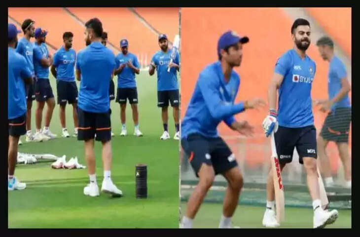 IND vs WI पहले वनडे के लिए Team India ने जमकर किया अभ्यास, विराट ने भी बहाया पसीना 