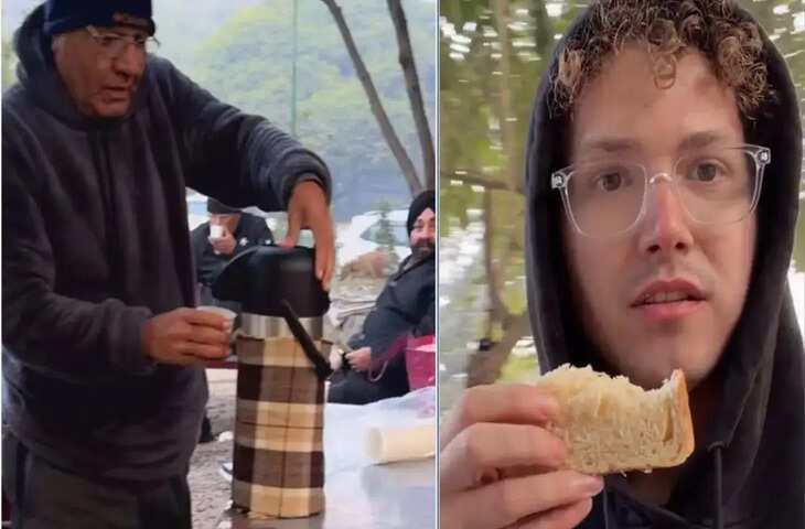 पार्क में घूम रहा था विदेशी तभी भारत के लोगों ने फ्री में खिलाया चाय-नाश्ता, अजनबियों का ऐसा व्यवहार देख कही ऐसी बात