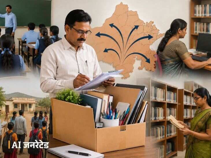 राजस्थान शिक्षा विभाग में 5 हजार से ज्यादा तबादले, वीडियो में जाने ग्रेड-2 शिक्षकों समेत कंप्यूटर इंस्ट्रक्टर और लाइब्रेरियन शामिल; 10 दिन में जॉइनिंग के निर्देश