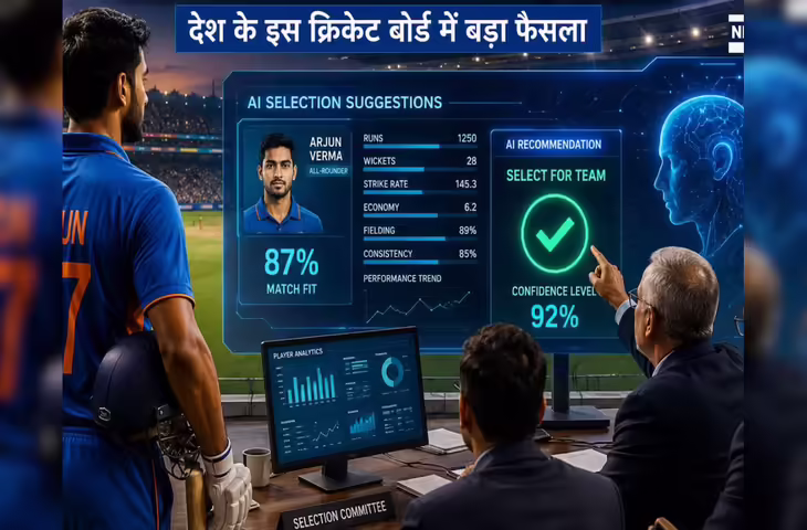 अब क्रिकेट में भी हुई&nbsp;AI की एंट्री! अब टेक्नोलॉजी की मदद से होगा टीम के खिलाड़ियों का चयन,&nbsp;इस बोर्ड ने किया बड़ा बदलाव&nbsp;