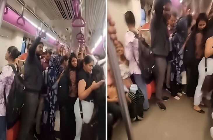 Viral Video: मेट्रो में छत से टपकता रहा पानी, यात्रियों ने ट्रेन के अंदर ही खोल लिए छाते