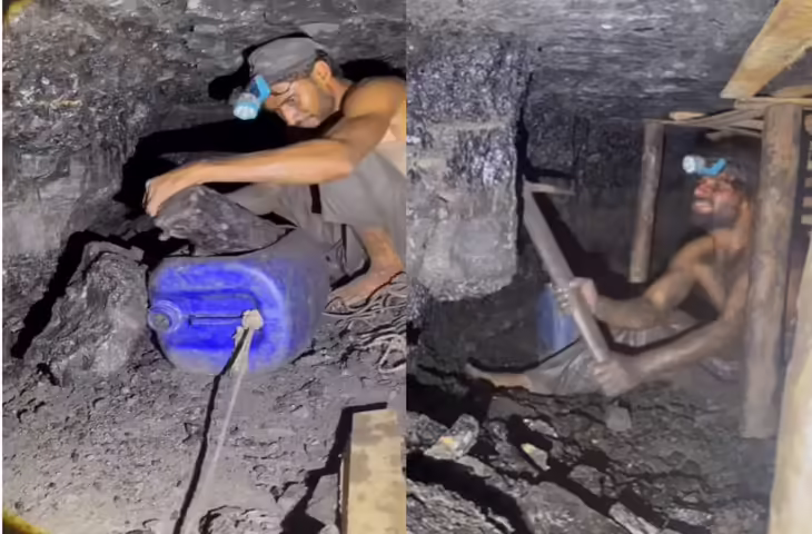 कोयला खान का दर्दनाक वीडियो वायरल: मौत से खेलकर पेट पालते मजदूर, देखकर यूजर्स की निकली चीखें