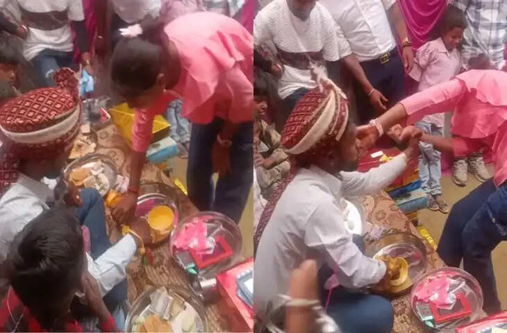 शादी के मंडप में जीजा ने अपनी साली को क्या खूब सबक सिखाया, देखकर आप भी हंस पड़ेंगे, यूजर्स बोले - नहले पर दहला