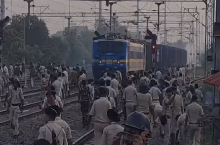 सिपाही भर्ती परीक्षा से पहले पाटलिपुत्र स्टेशन पर बवाल, फुटेज में देंखे 6 गिरफ्तार, पुलिस ने किया बल प्रयोग