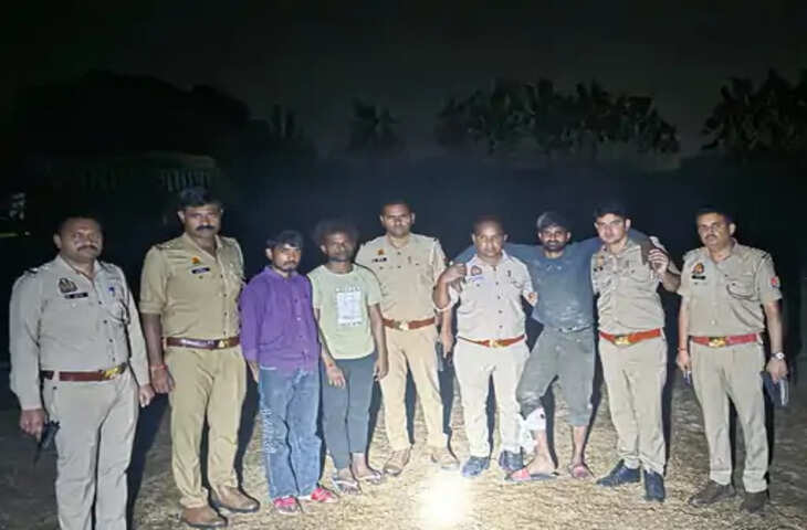 मेरठ में सरिया से भरा कैंटर लूटने के आरोपी गिरफ्तार, पुलिस पर की फायरिंग; जवाबी कार्रवाई में एक के पैर में लगी गोली