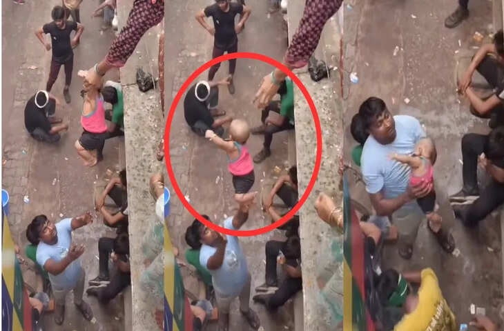 महिला ने छत से फेंक दिया बच्चा, फिर जो हुआ&hellip;VIDEO ने इंटरनेट पर मचाई सनसनी