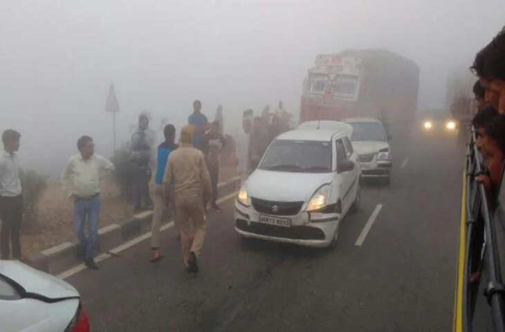 भारी कोहरे ने बनाया NCR एक्सप्रेसवे को खतरे का मैदान! एक के बाद एक 6 गाड़ियों की टक्कर, देखे VIDEO&nbsp;