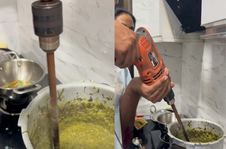 सरसों का साग पीसने के लिए बन्दे ने लगाया ऐसा दिमाग, वायरल लोग देख लोग बोले - 'कितने तेजस्वी लोग है....'