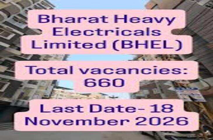 BHEL Recruitment 2026: 660 पदों पर निकली भर्ती, 10वीं-ITI पास युवाओं को मौका; ₹65,000 तक मिलेगी सैलरी