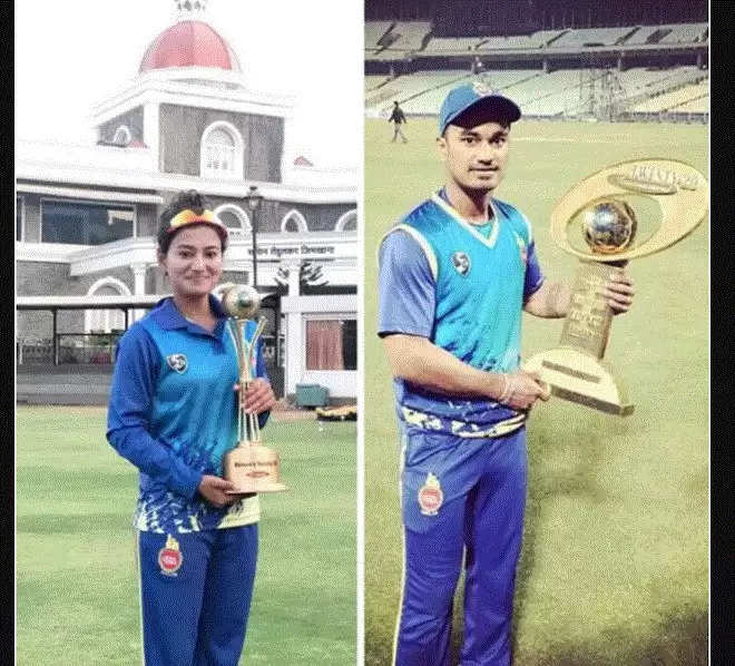 brother and sister pair playing in indian cricket---111111111111111111111
