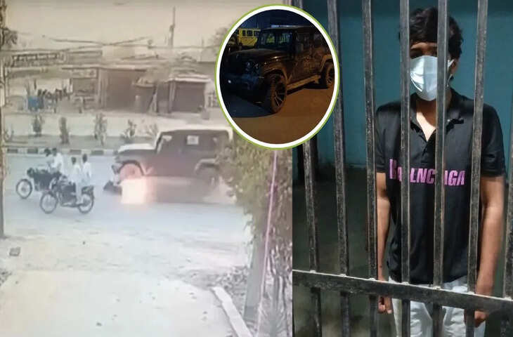 नोएडा में थार का कहर: बाइक को हाईवे पर 5 किलोमीटर तक घसीटा, सीसीटीवी में कैद हुई घटना