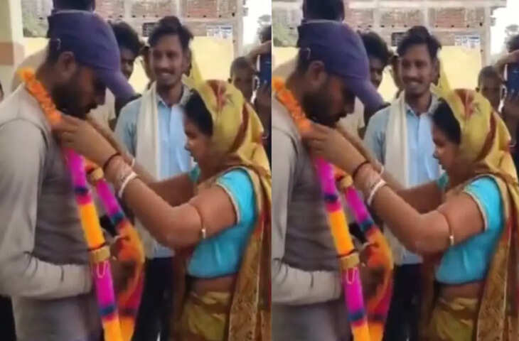 पति ने पत्नी को प्रेमी संग रंगे हाथों पकड़ा, फिर मंदिर ले जाकर करा दी शादी, VIDEO वायरल