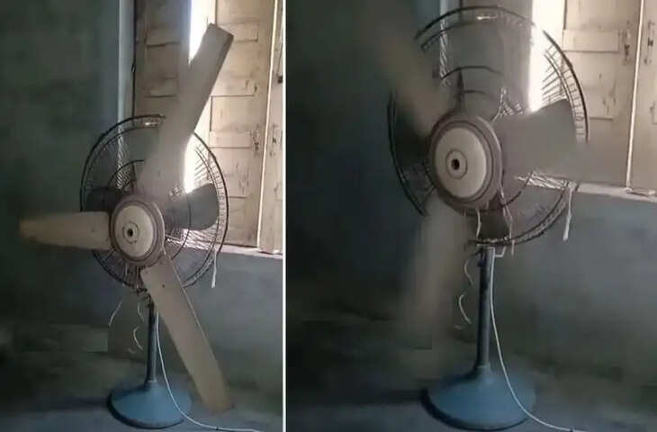  टेबल फैन में फिट कर दिया सीलिंग फैन, स्विच ऑन करने के बाद जो हुआ देखकर चौंक जाएंगे