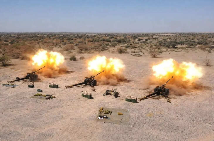 जैसलमेर फील्ड फायरिंग रेंज में भारतीय सेना का शक्ति प्रदर्शन, दिन-रात दागे सटीक रॉकेट