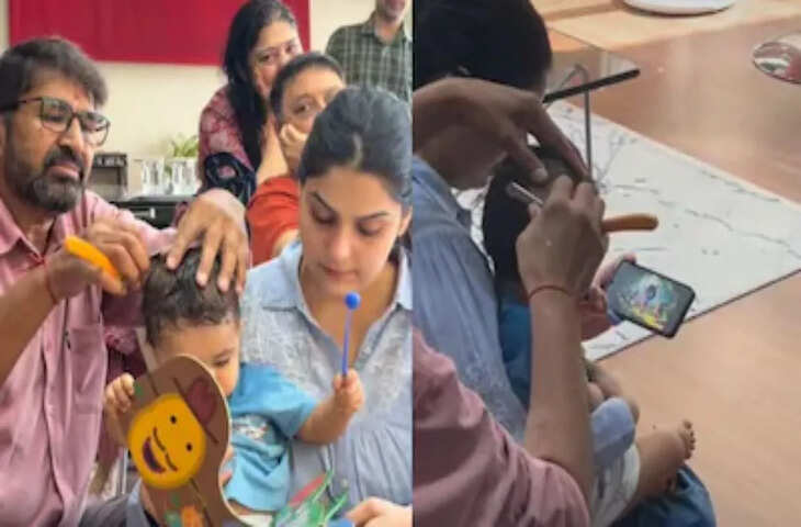 सोशल मीडिया पर वायरल हुआ नन्हे बच्चे का मुंडन वीडियो, नाई की क्रिएटिव तकनीक ने जीते लोगों के दिल
