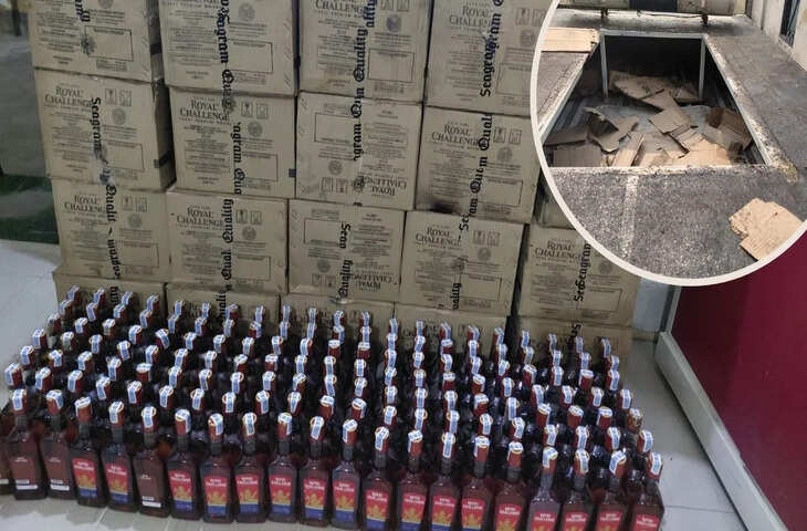 वैशाली में शराब तस्करी का नया तरीका उजागर, एम्बुलेंस की छत में तहखाना बनाकर शराब बरामद