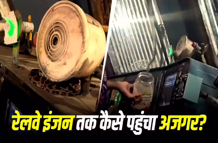 रेलवे इंजन में दिखी अजगर की खूंखार औलाद! देखकर लोको पायलट भी हो गए पसीना-पसीना, यहाँ देखिये वायरल वीडियो&nbsp;