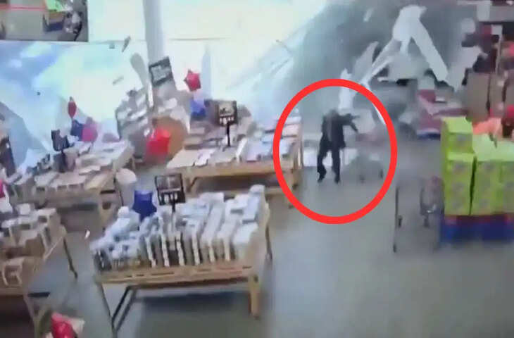 Video: खरीदारी के बीच मचा हड़कंप! न्यू जर्सी सुपरमार्केट की छत ढहने का वीडियो वायरल