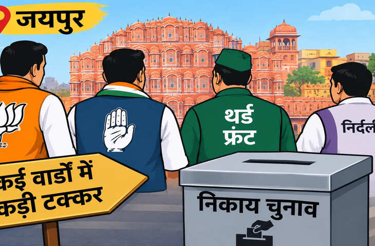 जयपुर निकाय चुनाव: कई वार्डों में निर्दलीय प्रत्याशियों की भरमार, पार्टियों के असंतुष्ट बढ़ा रहे चुनौती