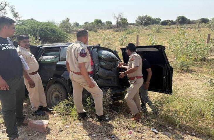 जोधपुर में 374 किलो डोडा पोस्त जब्त, फुटेज में देंखे पुलिस जीप को टक्कर मारकर भागे तस्कर; चोरी की स्कॉर्पियो से कर रहे थे तस्करी