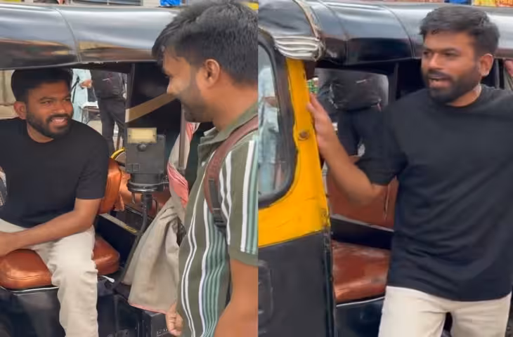 ऑटो चालक के अंदाज में नजर आए अभिजीत दीपके, पहचानने के बाद लोगों ने मिलाया हाथ