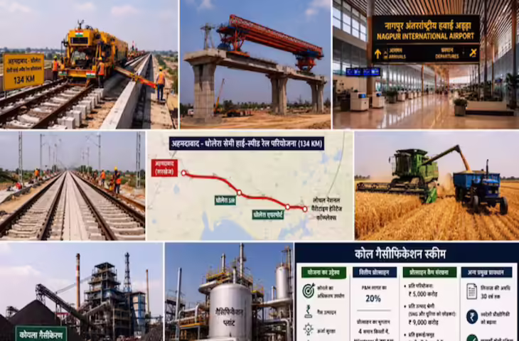 मोदी कैबिनेट के बड़े फैसले: अहमदाबाद-धोलेरा सेमी हाई-स्पीड रेल प्रोजेक्ट को मंजूरी, किसानों और बुनियादी ढांचे पर जोर