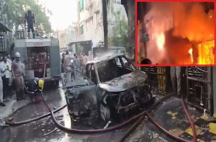 इंदौर में इलेक्ट्रिक कार में आग से घर जला, वीडियो में देखें घर के डिजिटल लॉक नहीं खुले, 8 लोगों की दर्दनाक मौत