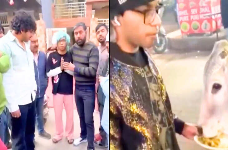 गुरुग्राम में युवक ने गाय को खिलाए चिकन मोमोज, भड़के हिंदू संगठन, बोला- ‘मेरा ब्रेनवॉश किया गया’