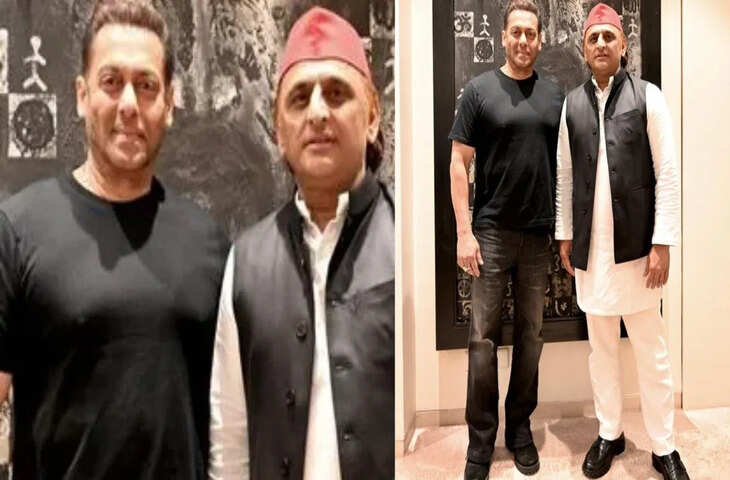 सोशल मीडिया पर वायरल: अखिलेश यादव और सलमान खान की &lsquo;मुंबई मिलान&rsquo; तस्वीर