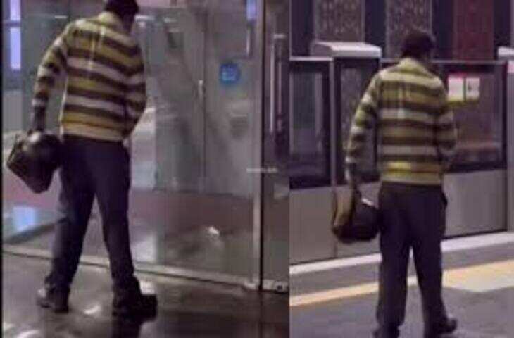 दिल्ली मेट्रो में &lsquo;शर्मनाक&rsquo; हरकत, स्टेशन पर खुलेआम पेशाब करता दिखा शख्स, वीडियो देख भड़के लोग