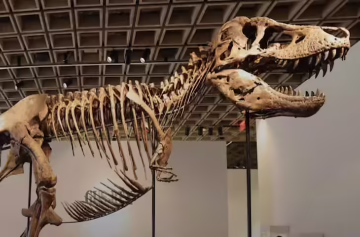 67 मिलियन साल पुराने T-Rex &lsquo;गस&rsquo; ने बनाया रिकॉर्ड: 483 करोड़ रुपये में नीलाम हुआ डायनासोर का कंकाल