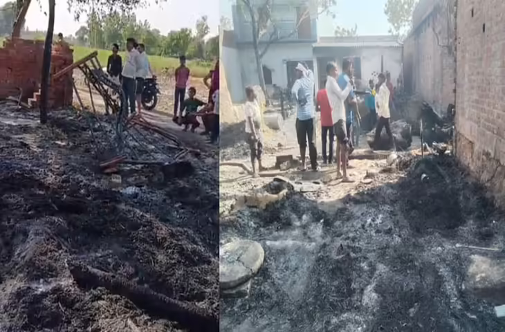 अग्निकांड में दस घर राख, पांच साल की बच्ची की झुलसने से मौत