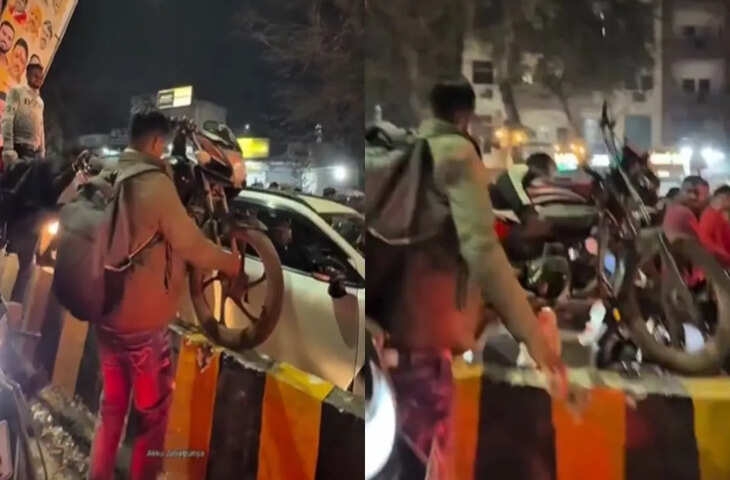 ये देखकर तो जुगाड़ भी हाथ जोड़ लेगा, ट्रैफिक से निकलने के लिए लोगों ने जो किया उसे आप भी देखें