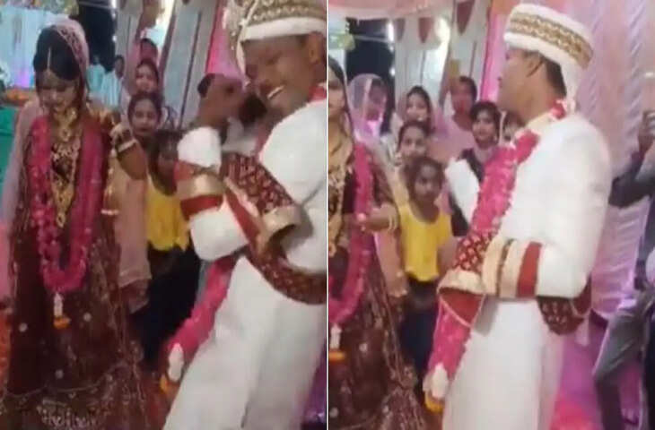 दुल्हन को देखते ही चकरघिन्नी बना दूल्हा, एंट्री में किया ऐसा धमाकेदार डांसकि बाराती भी शरमा गए, वीडियो वायरल&nbsp;