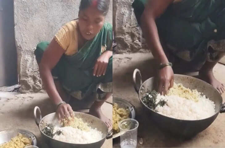 आंटी जी का थोड़ा सा खाना देख 360 डिग्री घूम जायगा आपका दिमाग, सोशल मीडिया पर वायरल हो रहा वीडियो&nbsp;