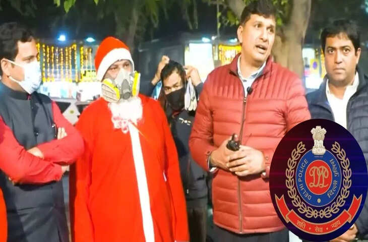 दिल्ली के प्रदूषण में बिगड़ी &lsquo;सेंटा&rsquo; की हालत, AAP नेताओं ने दी CPR, पुलिस ने दर्ज की FIR