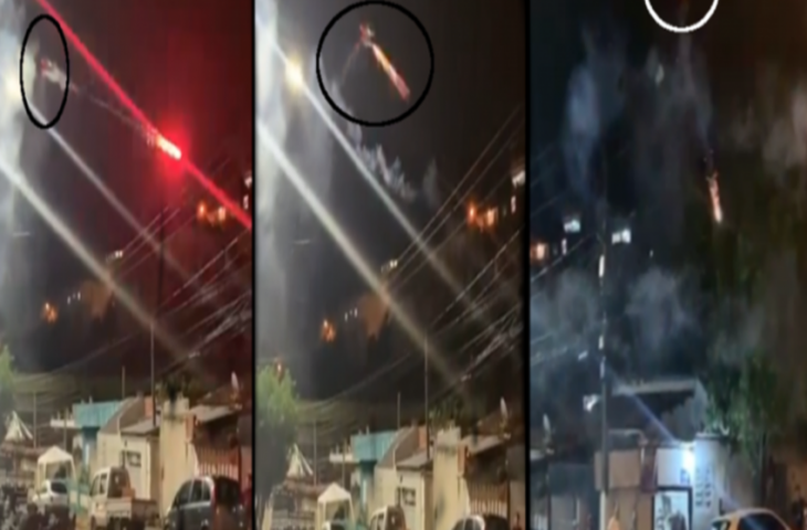 पड़ोसियों ने देर रात को बजाया तेज म्यूजिक तो शख्स ने ड्रोन से चला दिए पटाखे और रॉकेट, Video