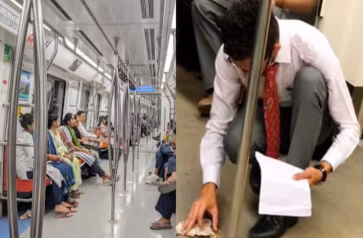 Delhi Metro में बिखर गया टिफिन का खाना, लड़के ने तुरंत जो किया, उसे देख लोग करने लगे माता-पिता की तारीफ!