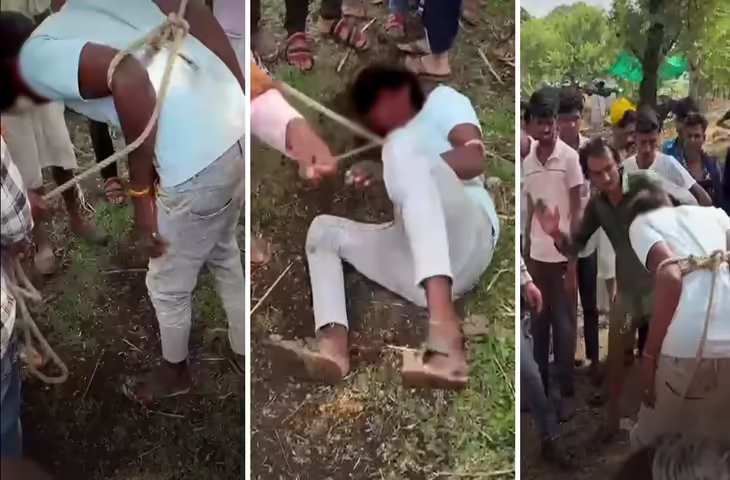 चोरी के शक में युवक को बांधकर पीटा, गर्म तार से दागने का वीडियो वायरल; कई लोगों पर केस दर्ज