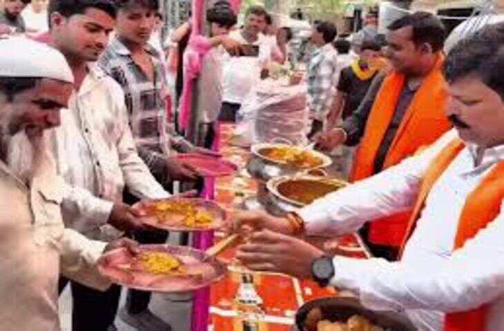 सिद्धार्थनगर में भंडारे के दौरान नारे लगवाने का मामला, वीडियो वायरल