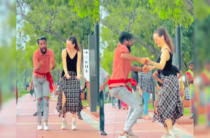 भोजपुरी गाने पर रशियन गर्ल के ठुमकों ने मचाई सनसनी, वीडियो देख फैंस बोले -&nbsp;&ldquo;वाह मैडम, आपने तो गर्दा ही उड़ा दिया"