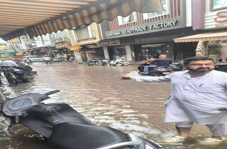 अंबाला शहर के निचले इलाकों में जलभराव