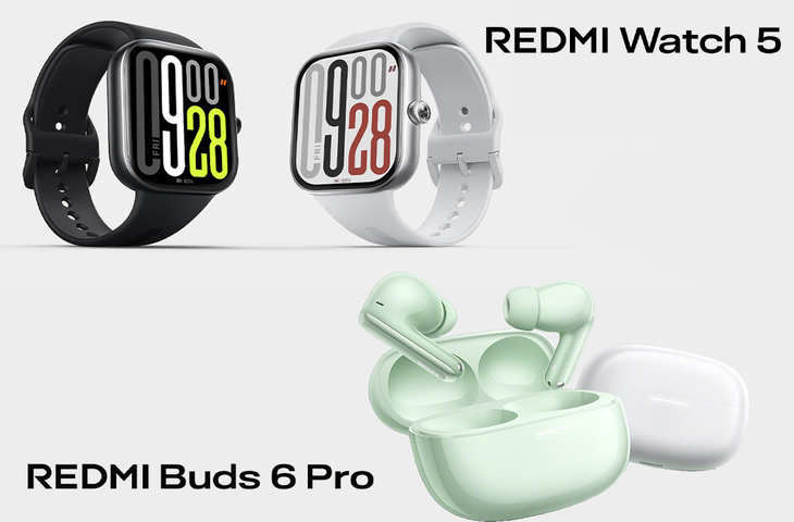 Besides, this is the Redmi Watch 5 and of the Redmi Buds 6 Pro.