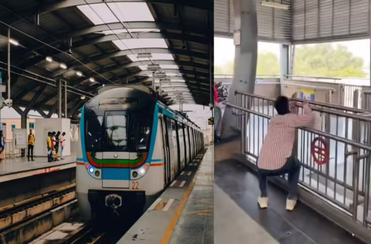 दिल्ली मेट्रो में वायरल हुआ हैरान कर देने वाला वीडियो: रील बनाने की कोशिश में शख्स ने मचाया हड़कंप