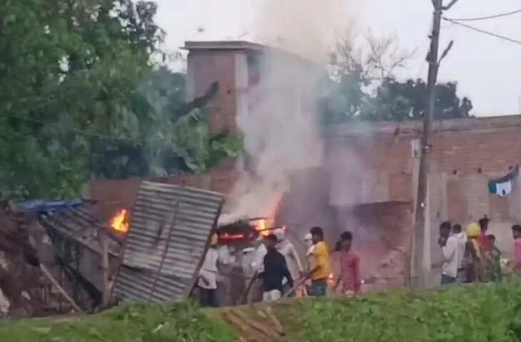 वैशाली में जमीन विवाद से भड़की हिंसा, तोड़फोड़ और आगजनी से दहशत