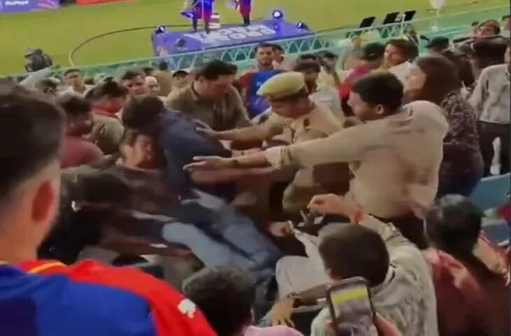 LSG vs DC मैच में चले जमकर लात-घूंसे, 23 सेकेंड के इस वायरल वीडियो ने सोशल मीडिया पर मचाया ग़दर&nbsp;