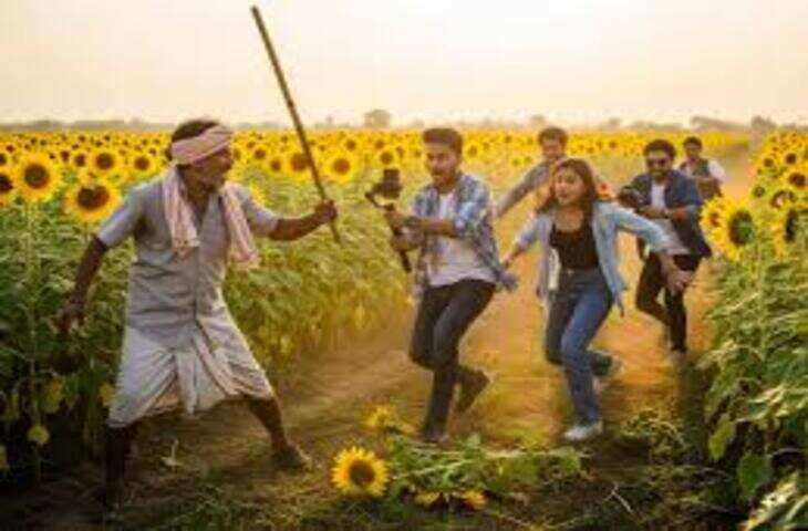 सूरजमुखी के खेत में रील बनाने पहुंचे लोगों को किसान ने भगाया, सोशल मीडिया पर चर्चा
