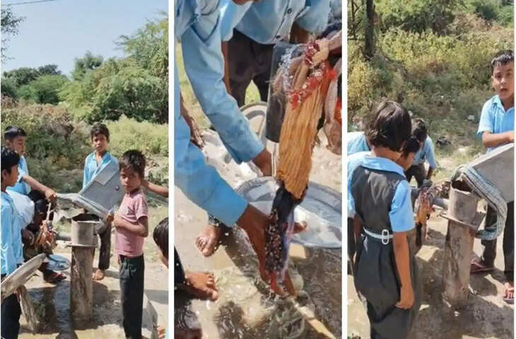 vराजसमंद में सरकारी स्कूल की बदहाली का वीडियो वायरल, टूटे हैंडपंप से पानी पीने को मजबूर बच्चे