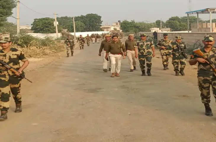 Jodhpur पुलिस व सेना के जवानों ने निकाला फ्लैग मार्च