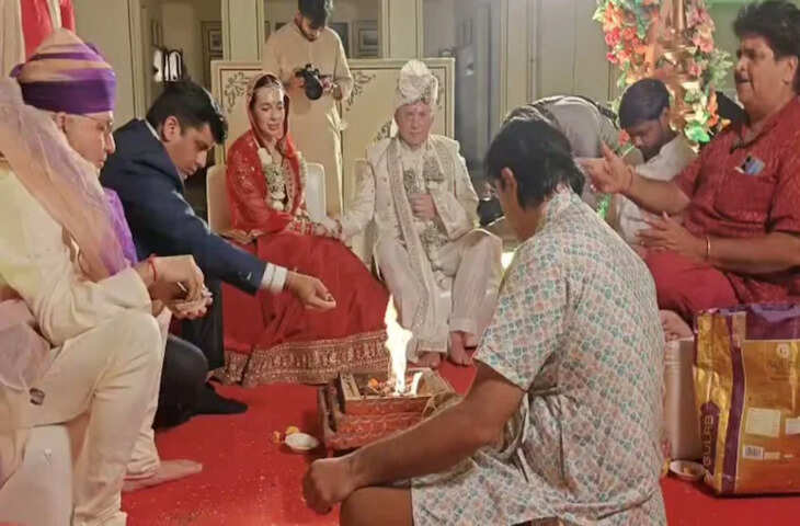 यूक्रेन के जोड़े ने राजस्थान में भारतीय विवाह पद्धति से रचाया विवाह, सात फेरे लेकर जीवनसाथी बने
